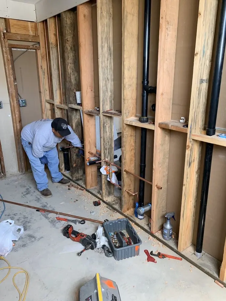 Commercial rough-in plumbing for Gas Line Repair in Caledonia